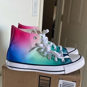 Hightop Converse, rainbow